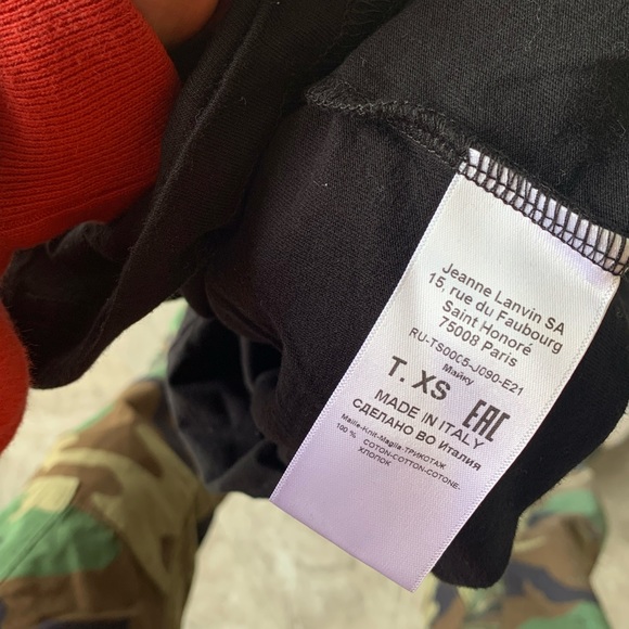 Gallery Dept. X Lanvin first collaboration black logo tee - Picture 5 of 5